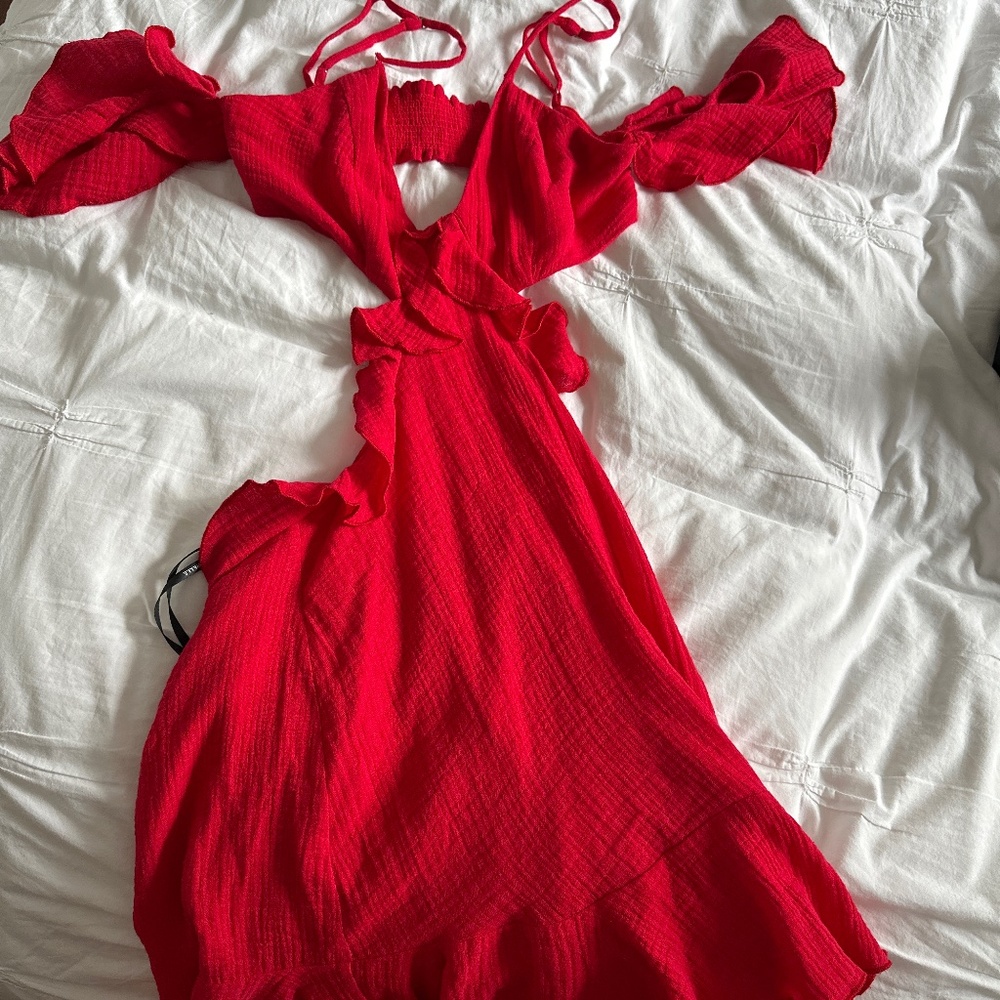 Red summer dress